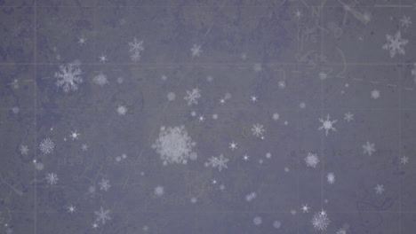 animation of christmas decoration with snow falling