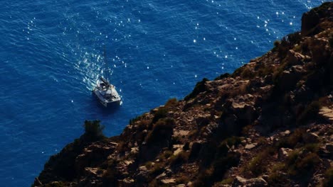 A-cinematic-aerial-shot-of-the-island-Kefalonia-in-Greece