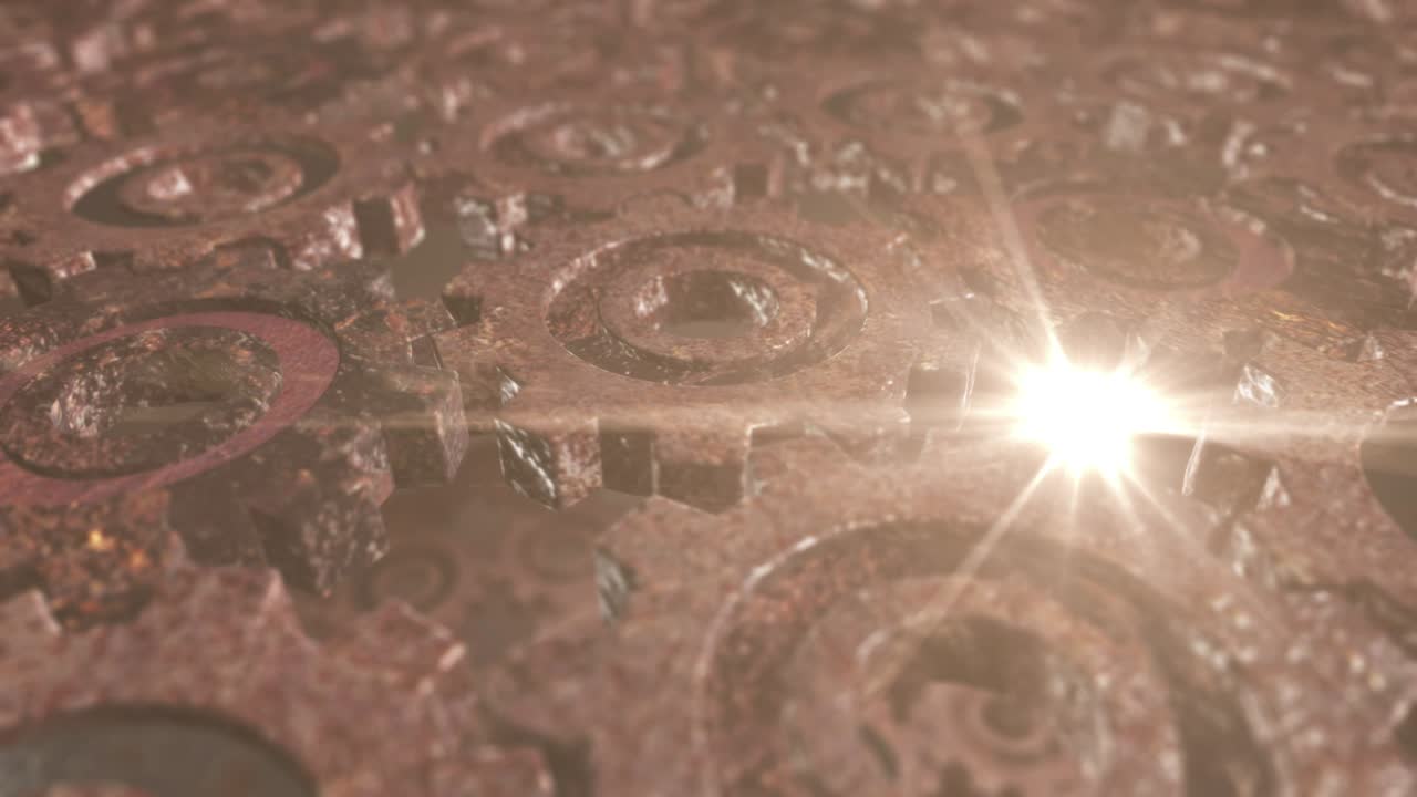 engranajes oxidados en bucle