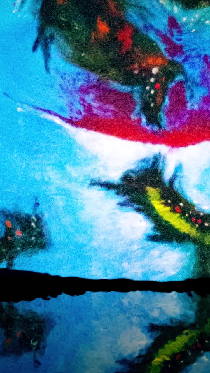 reflexión de espacio colorido abstracto