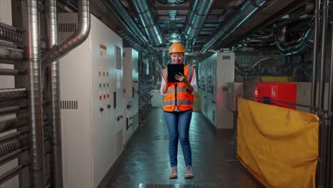 female engineer in a control room