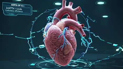 3d model of the heart with aorta visualization