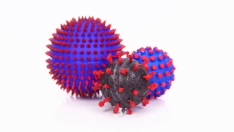 grandes modelos de células de coronavirus de covid-19 que giran