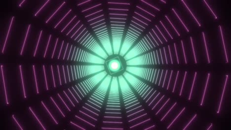 túnel de neón brillante