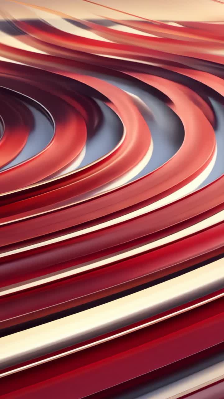 Vertical video: Starting playback, concentric bands shifting in 3D space, creating fluid motion