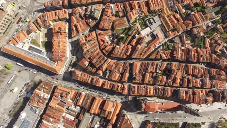 oporto city center of porto top view, portugal