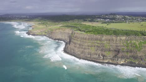 lennox heads - northern rivers region - nsw - australia - high angle aerial shot