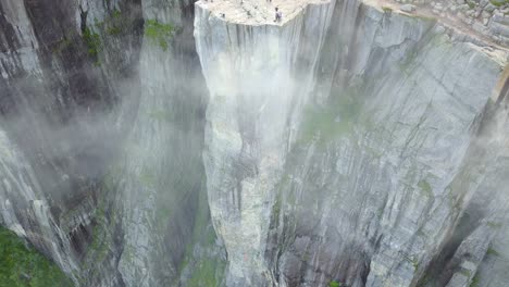 preikestolen in norway aerial drone shot 5.mp4