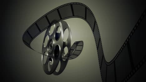 film rolling out of a film reel