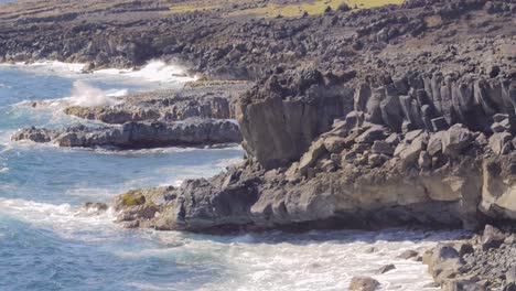 the dramatic rocky coastlines of the hawaiian island, maui