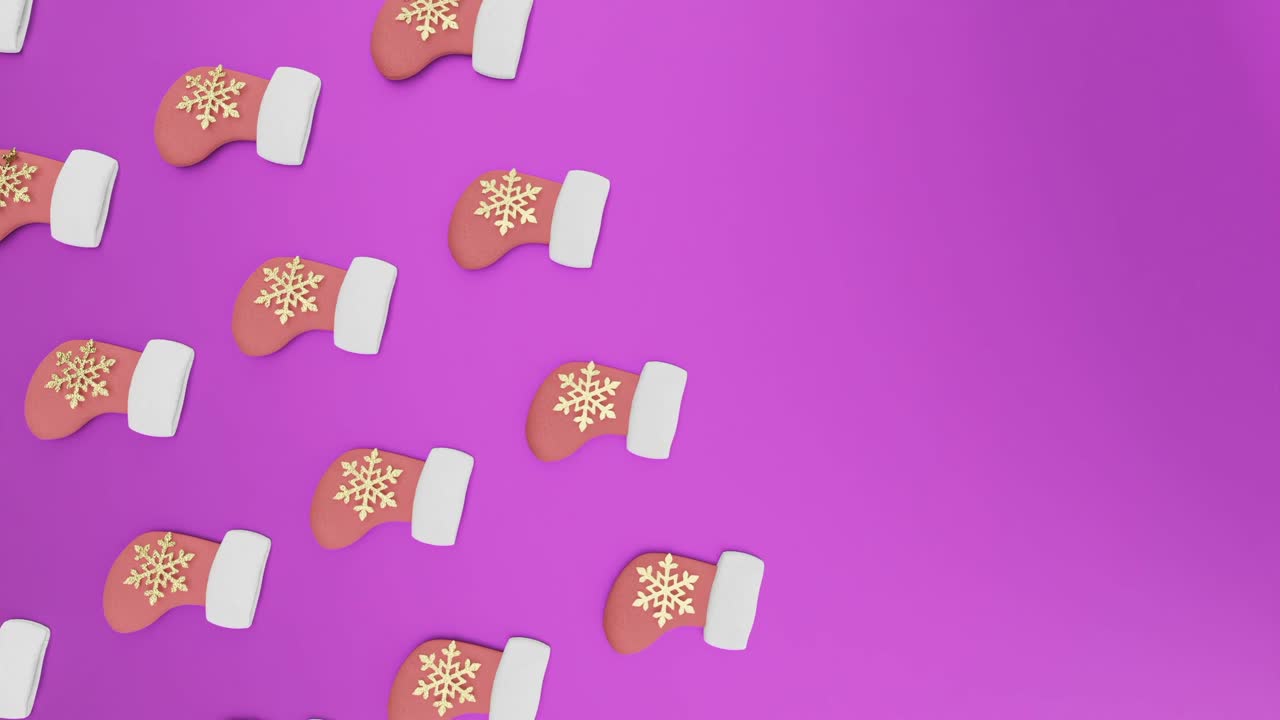 medias festivas: un fondo plano de navidad rosa vertical