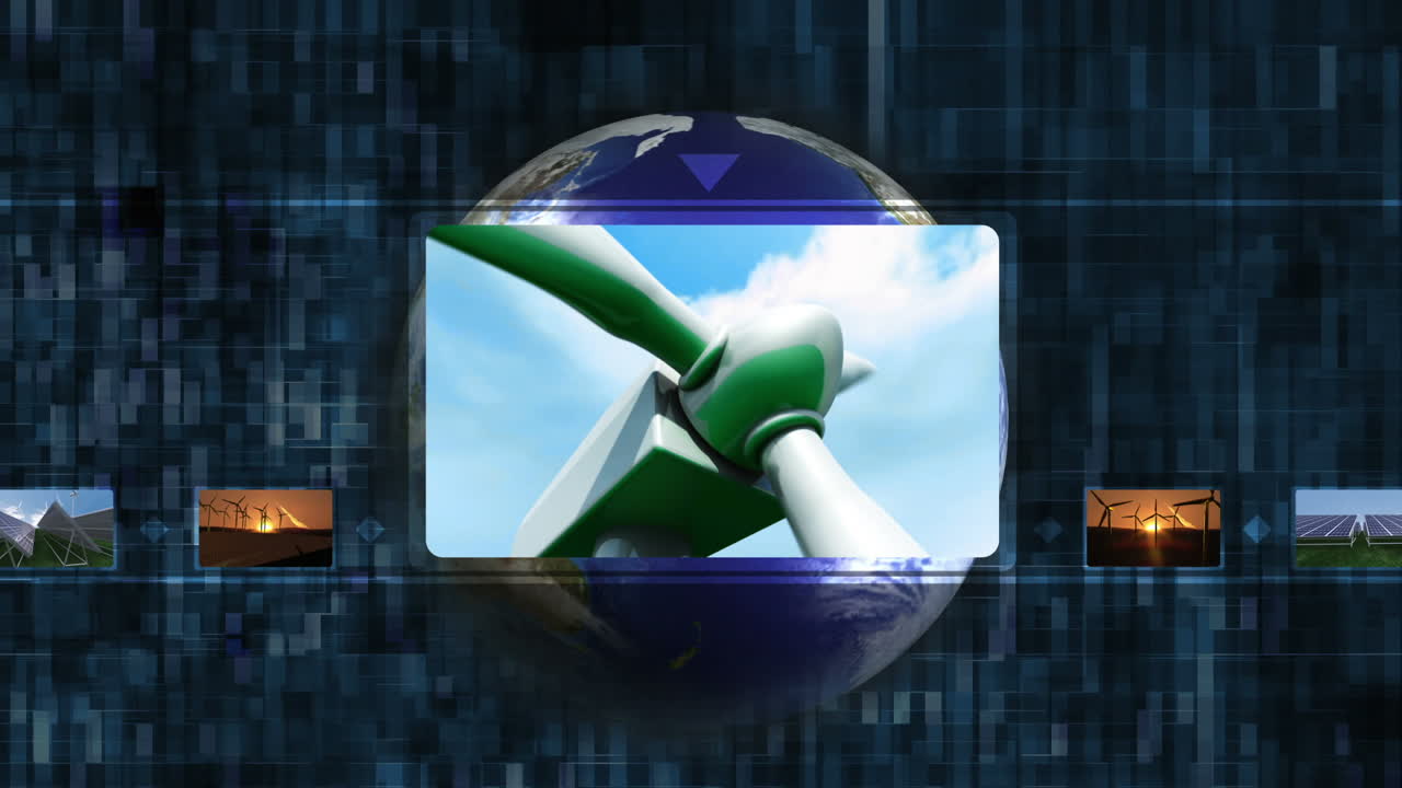 Hand choosing videos about green energie