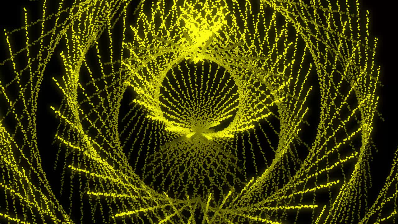 노란색 점 모양 패턴 애니메이션 모션 그래픽