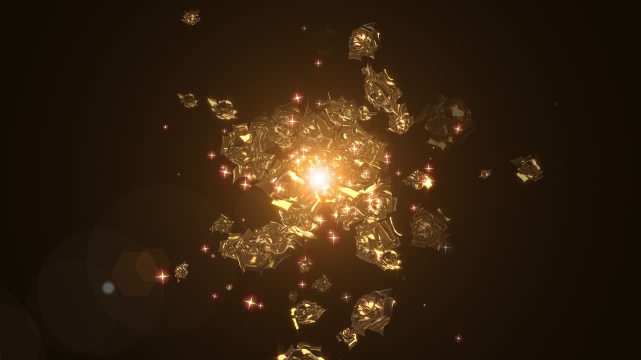 장미 입자 루프 애니메이션