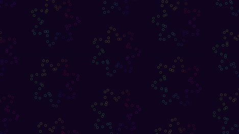 Colorful-illusion-and-abstract-flowers-pattern-on-black-gradient