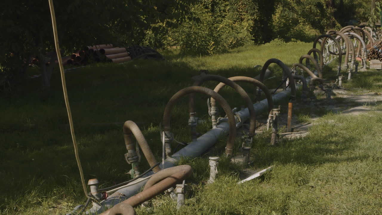 one-sixth scale groundwater removal Pipes are inserted into