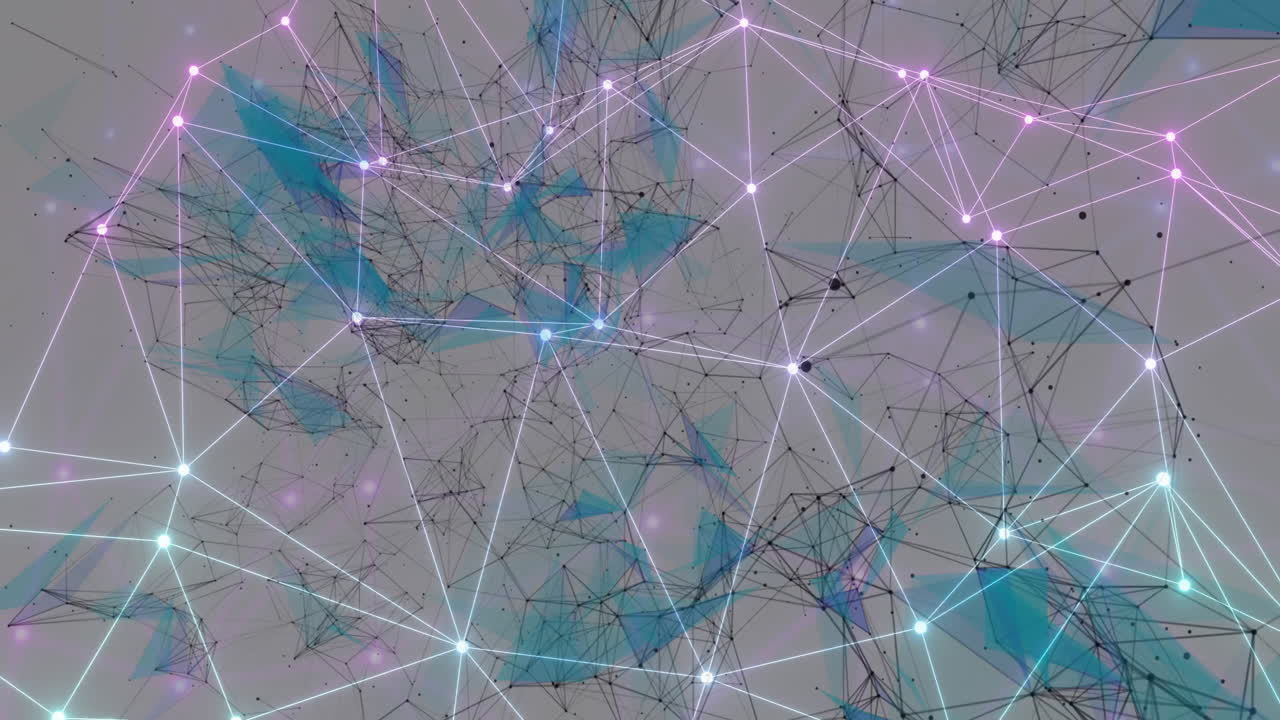 animación de la red de conexiones sobre fondo blanco