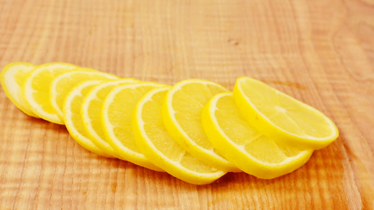 Shooting of a lemon. Stop motion