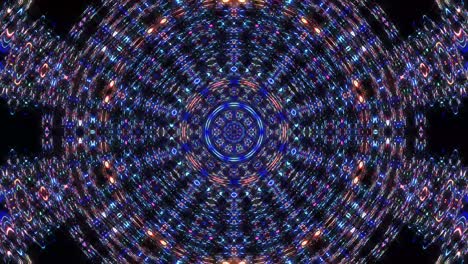 hermoso caleidoscopio abstracto que brilla, una luz radiante que regula los movimientos sutiles