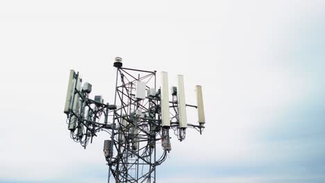 aerial shot of cell phone tower