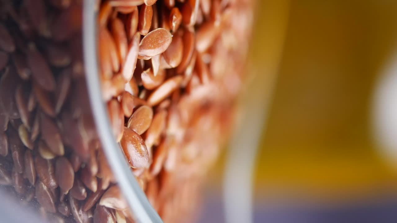 Close-up of Flax Seeds