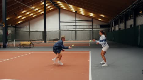 indoor tennis training