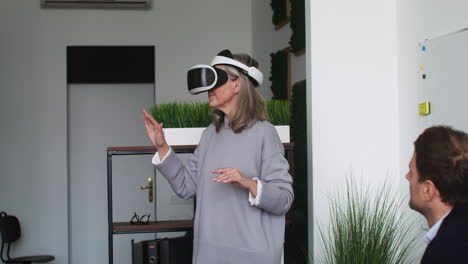 Woman-using-virtual-reality-glasses