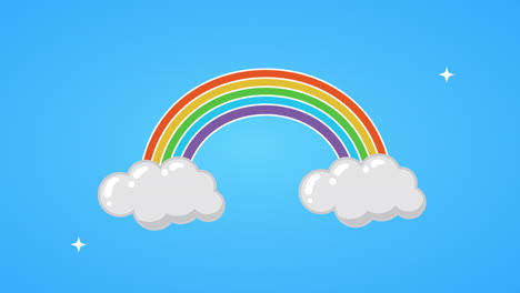 la belleza del cielo con la escena del arco iris