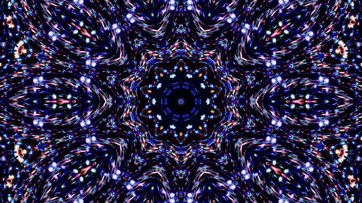 colorful lines glowing waves shape background kaleidoscope abstract