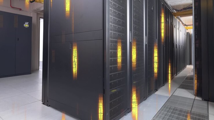 A global technology, data processing and connections concept