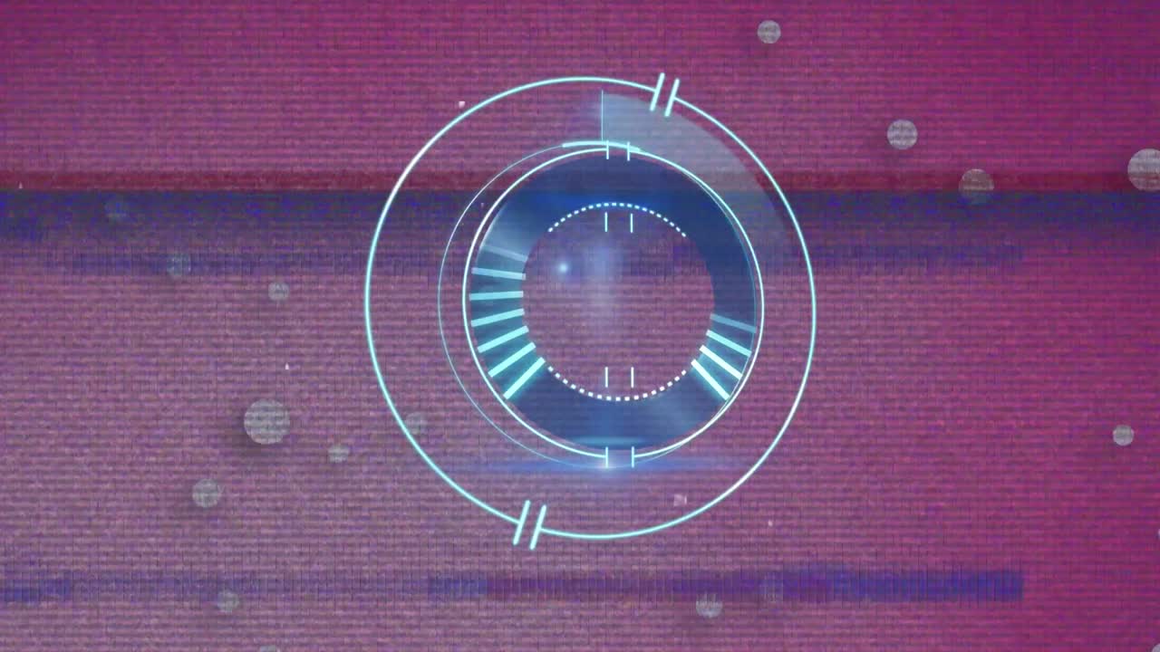 animación del escaneo del alcance y el procesamiento de datos en la pantalla con fallo