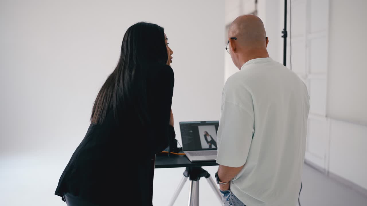 People working in a photography studio