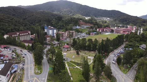 general landscape view of the brinchang district within the cameron highlands area of malaysia