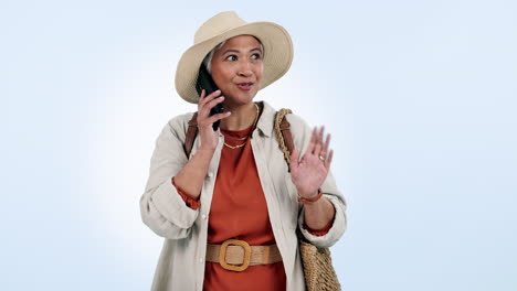 Phone-call,-communication-and-senior-woman