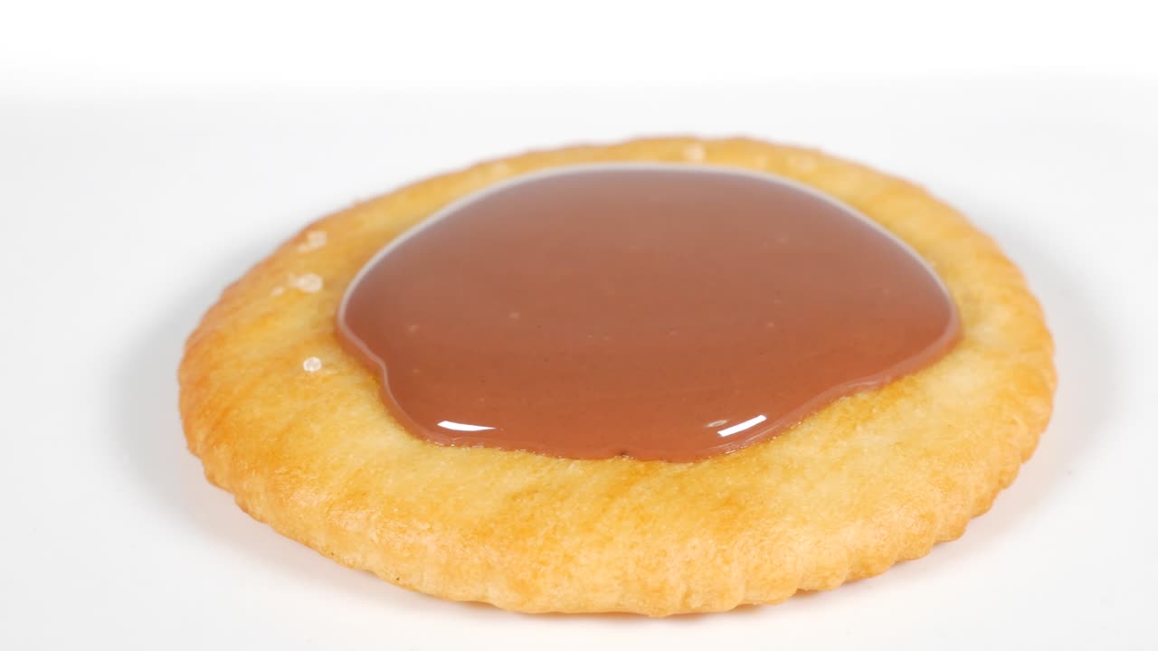 초콜릿과 함께 둥근 크래커