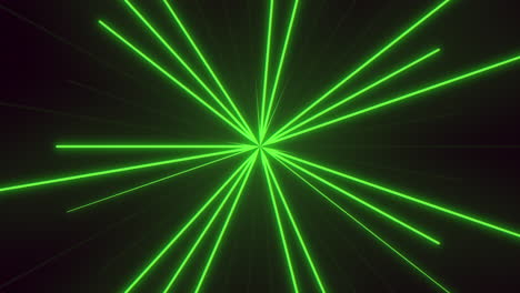 Líneas-Geométricas-De-Luz-Led-Verde-Neón