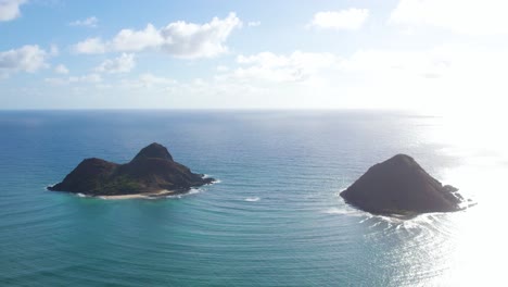 twin islands of mokulua off the lanikai beach in oahu