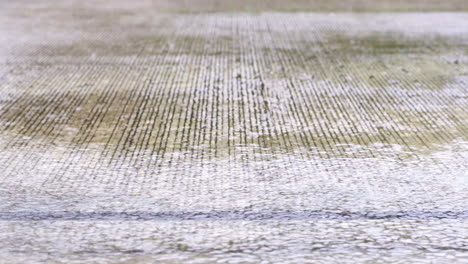 rain drops on the street in rainy day