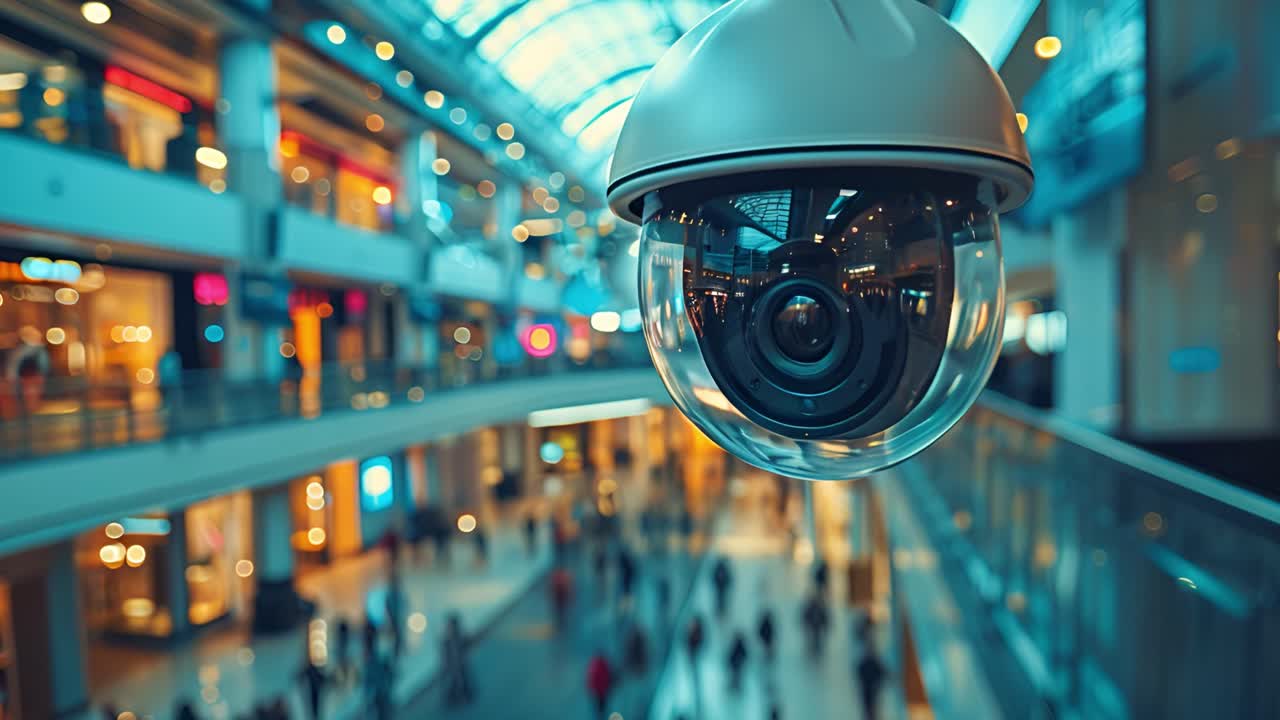 Security Camera Monitoring a Shopping Mall