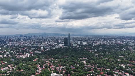aerial hyperlapse capturing cloud movement on a cloudy morning, mexico city