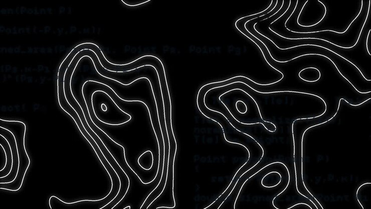 Animation of white lines moving on black background