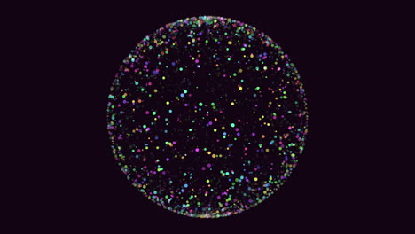 Vibrant-spiral-of-colorful-dots-creates-shimmering-sphere