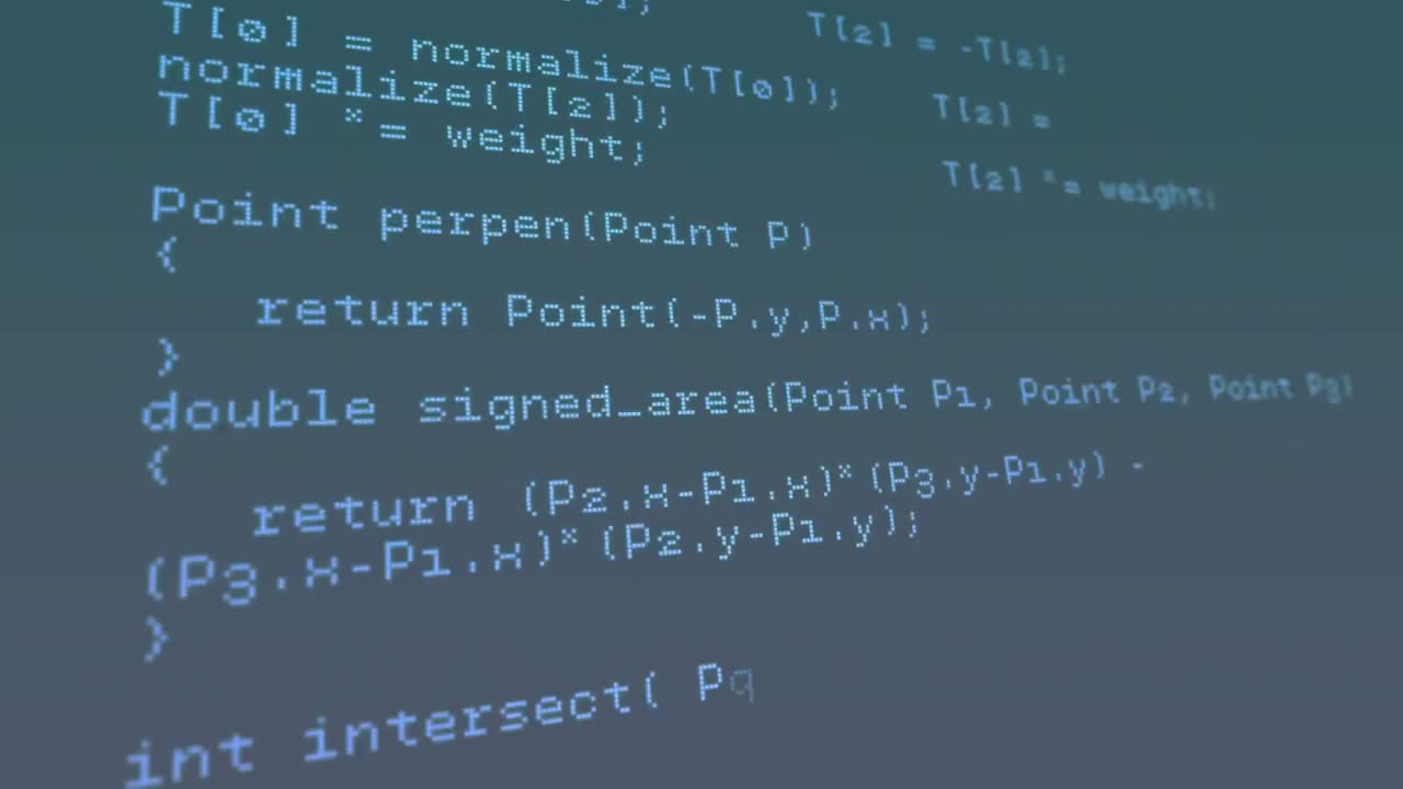 animación del procesamiento de datos contra un fondo de gradiente azul