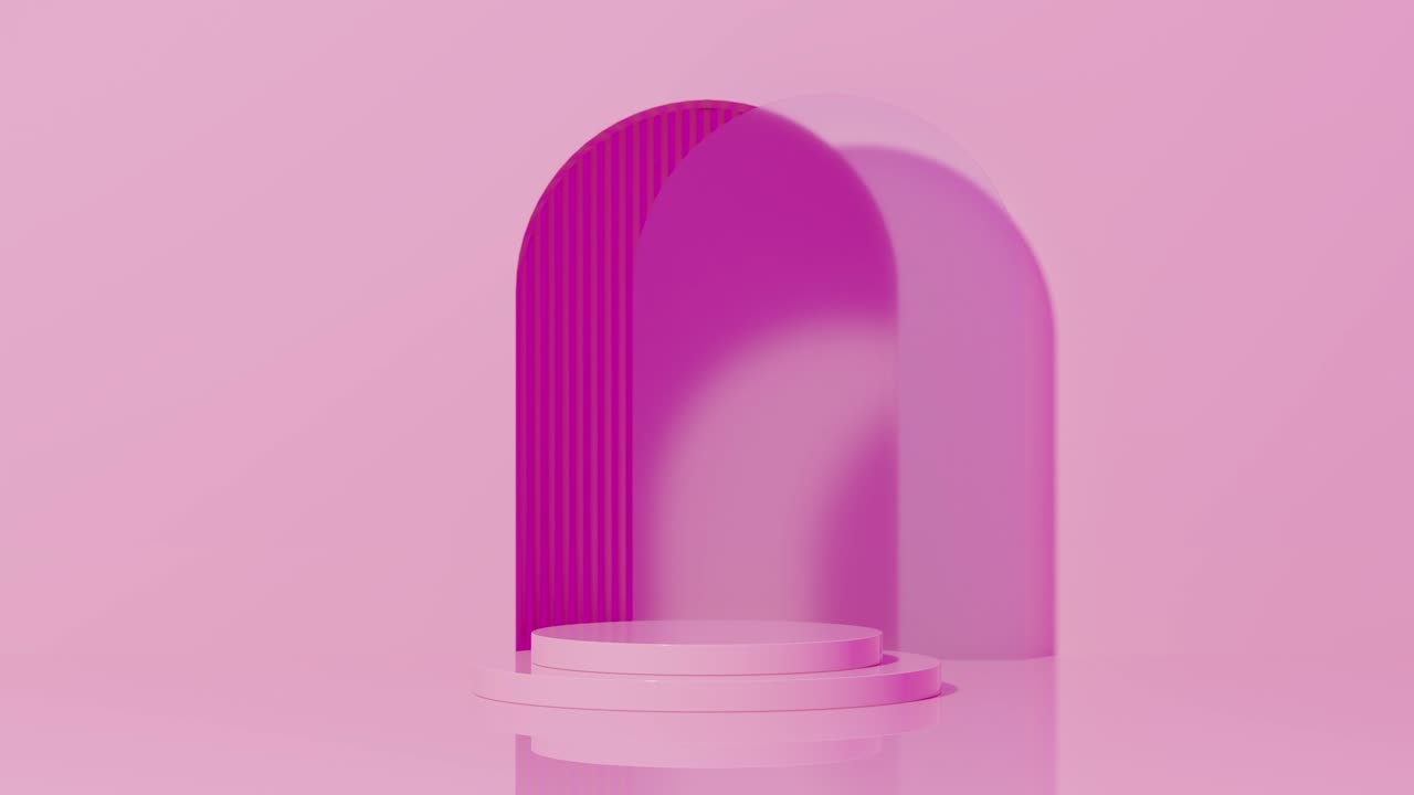 Pink Archway Podium Display