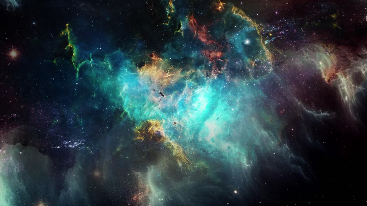 Background animation of galaxy and nebula 4k