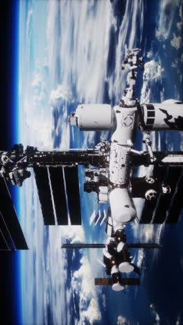 estación espacial internacional en órbita alrededor de la tierra