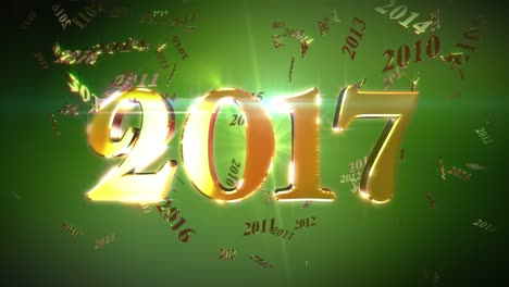 4k: new year 2017 animation loopable background
