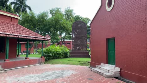 Inside-view-of-a-jail-with-red-wall-made-by-British-in-India