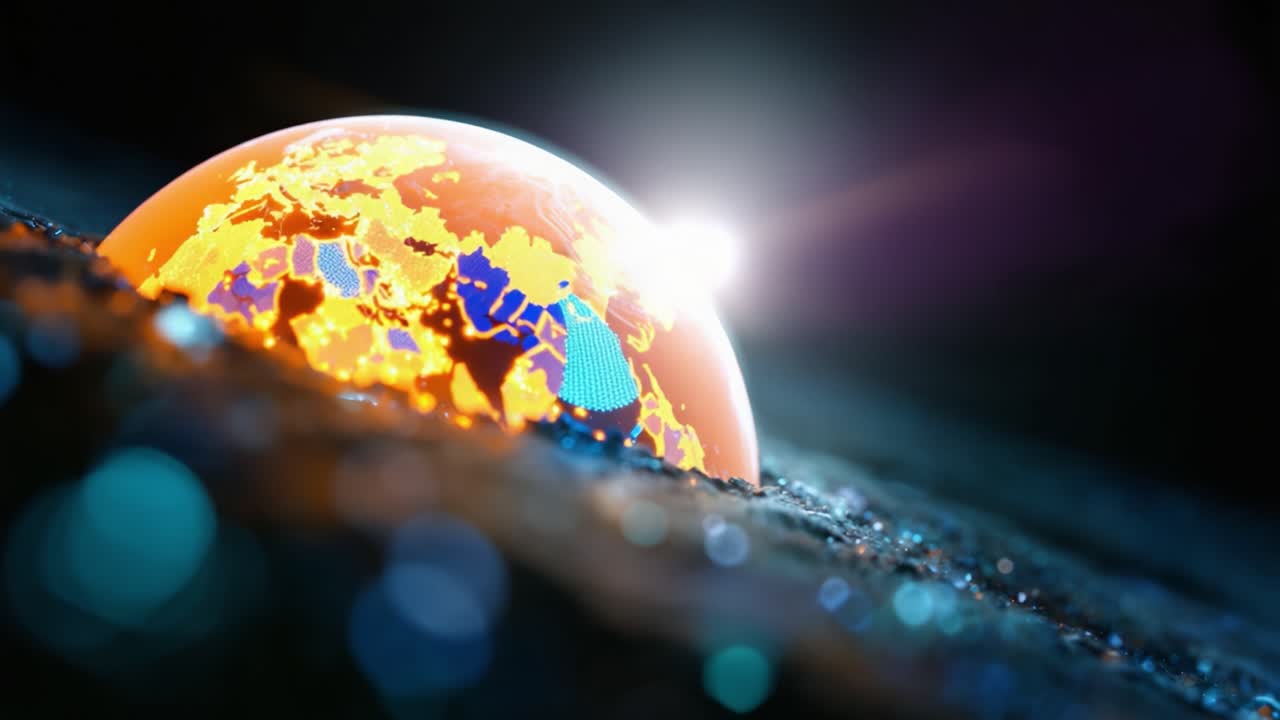 Transformasi Visual Bumi yang Menakjubkan: Dari Planet Biru yang Berkilauan menjadi Bola Oranye Mempesona yang Diterangi oleh Benda Langit di Luar Angkasa