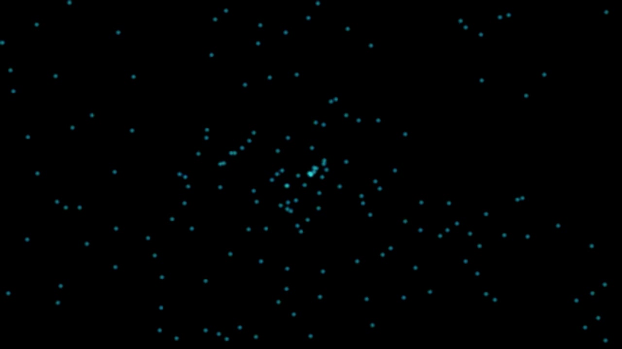 Abstract Motion Background with Floating Glowing Blue Particles